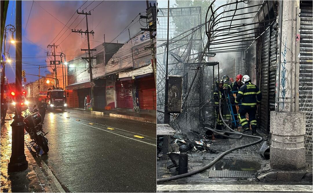 Se reporta un incendio en el mercado de la Merced; no hay personas lesionadas. Foto: Juan Carlos Williams