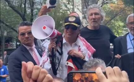 Gustavo Petro, presidente de Colombia, se suma a protesta en Nueva York contra Netanyahu y la guerra en Gaza