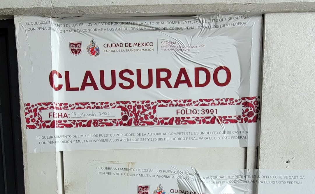 Sedema clausura área de impresión de verificentro en Azcapotzalco. Foto: Especial