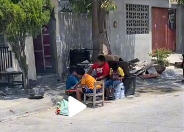 ¿Antojo de una carnita asada? Niños de Monterrey no se quedaron con las ganas y así se la preparan