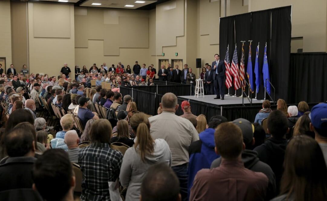 El senador Marco Rubio durante un mitin de campaña en Elko, Nevada (Foto: Reuters)