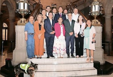 Brugada y líderes parlamentarios pactan mesa para atender pendientes en el Congreso en la CDMX