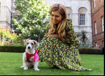 Primer ministro británico y su novia adoptan un cachorro rescatado