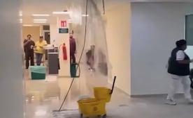 Lluvias inundan hospital inaugurado por Claudia Sheinbaum en Sonora; reportan filtraciones en instalaciones del IMSS