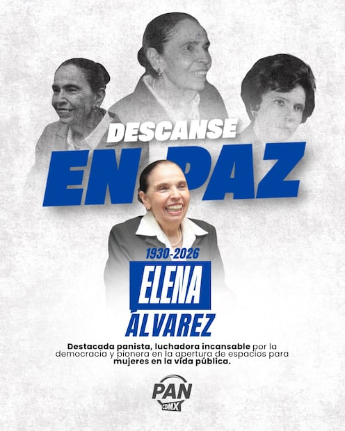 Muere exdiputada María Elena Álvarez Bernal a los 95 años (12/02/2026). Foto: Especial