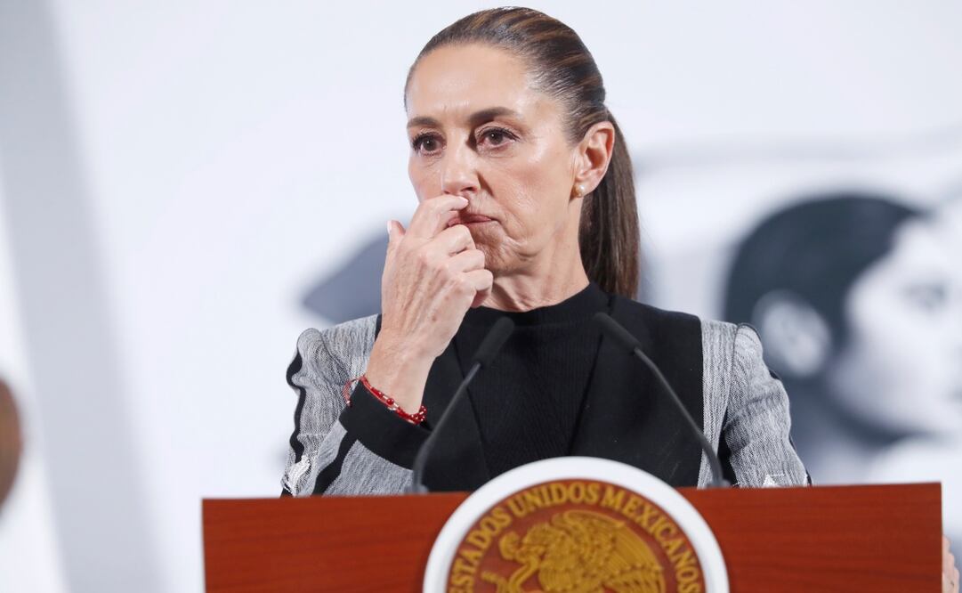 Claudia Sheinbaum en su conferencia matutina del 1 de abril de 2025. Foto: EFE/Mario GUzmán