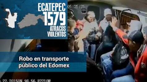 Así es el robo en transporte público en Edomex