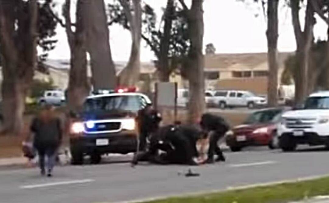 Captan violenta detención de hispano en California