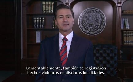 El rechazo a la violencia en campañas es acudiendo a votar: EPN 