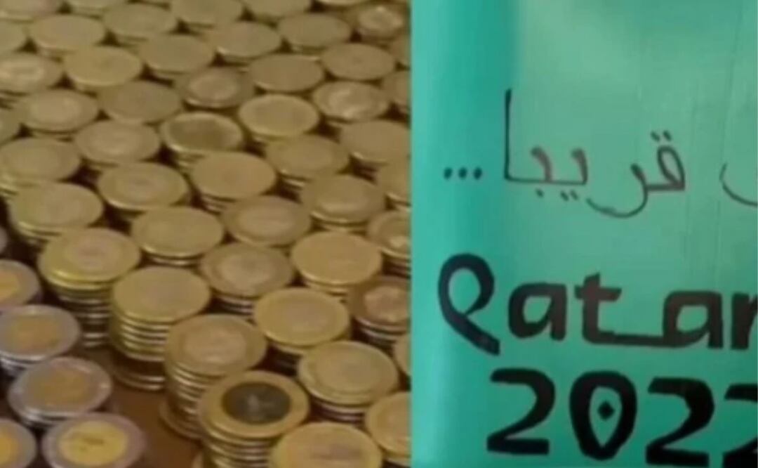 Ahorró monedas por dos años para viajar a Qatar. Foto: TikTok @yorchagilar