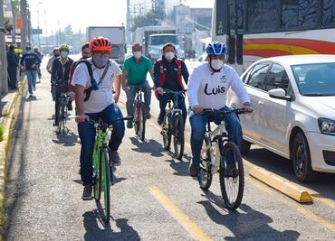 Ponen en marcha ciclovía de San Bartolo a Mexipuerto Cuatro Caminos