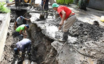 Tras fuga de agua en colonia Portales, cambiarán 90 metros de tubería, anuncian alcaldía Benito Juárez y Segiagua