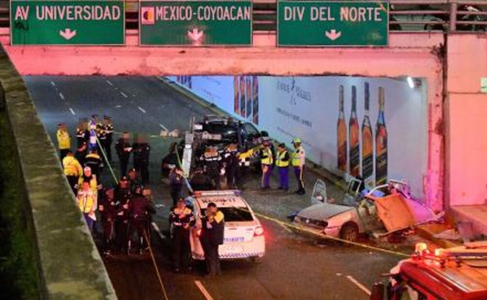 Choque deja dos policías muertos y tres heridos en Río Churubusco