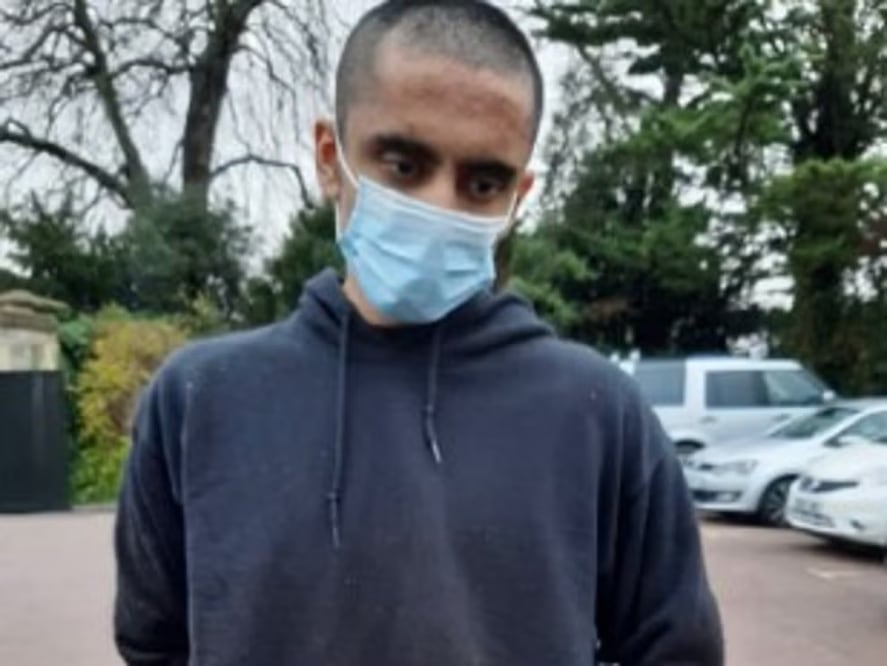 Jaswant Singh Chail, el joven que quería matar a la reina Isabel II en la Navidad de 2021. FOTO: Policía Metropolitana