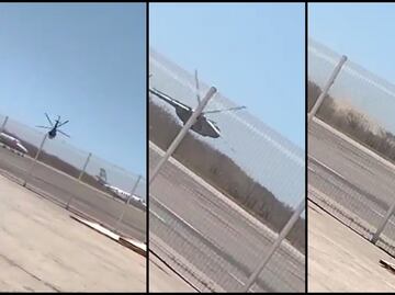 Video. Helicóptero de la Marina dio un par de giros antes de desplomarse sobre la maleza en Mazatlán