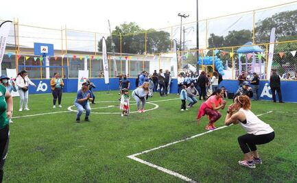 Lía Limón inaugura dos nuevas canchas de futbol en Álvaro Obregón