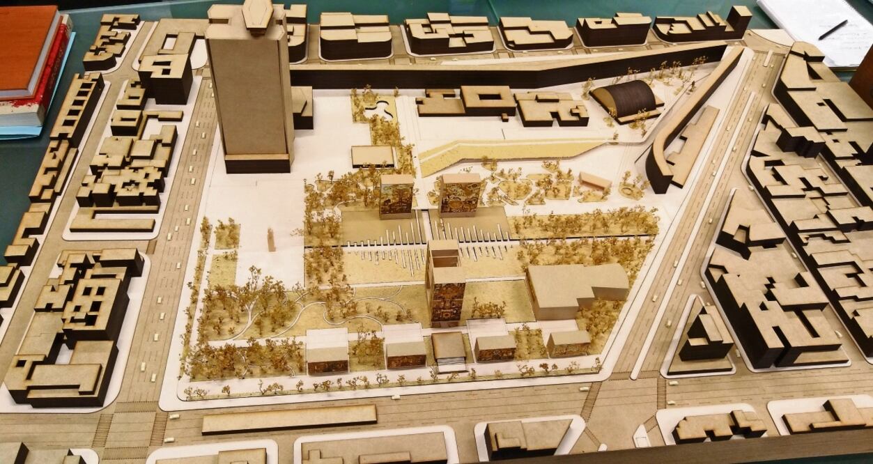 Maqueta del proyecto para convertir al Centro SCOP en un parque cultural. Foto: Grupo En Defensa del Centro Scop