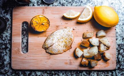Pescado al horno con vegetales