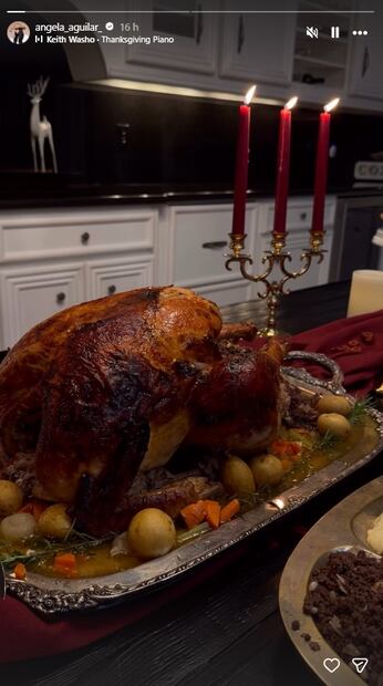 Ángela Aguilar comparte parte del menú con el que ella, su esposo y el resto de su familia celebraron el Día de Acción de Gracias.
