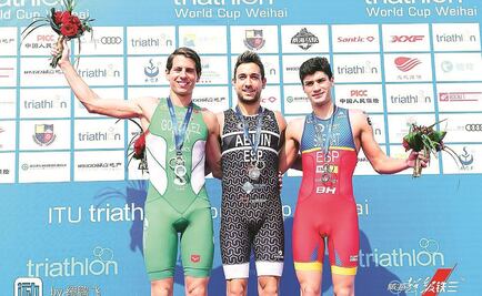 Plata en triatlón