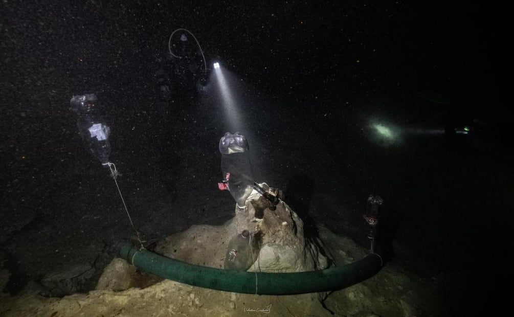 Columnas dañadas del Tren Maya contaminan acuíferos en el Tramo 5 Sur del Tren (20/01/2026). Foto: Selvame MX