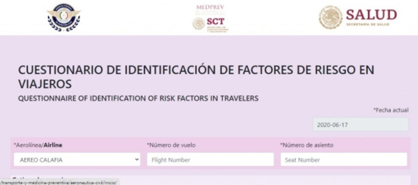 El nuevo cuestionario que debes llenar antes de viajar en avión