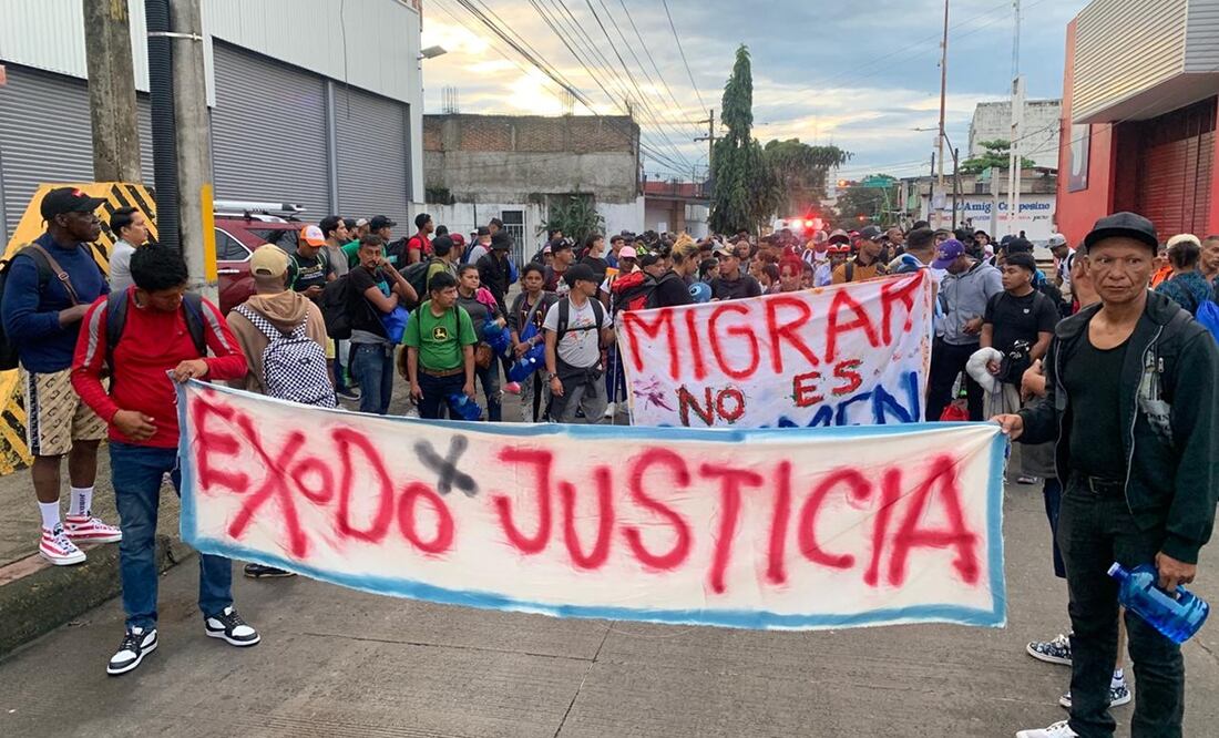 Caravana migrante "Éxodo de la justicia". Foto: María de Jesús Peters / EL UNIVERSAL