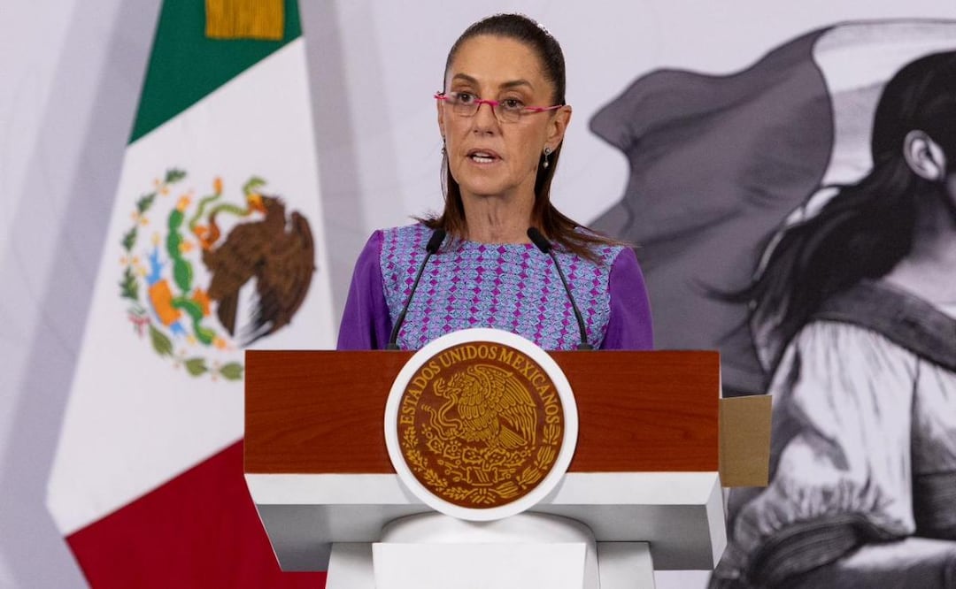 Presidenta Claudia Sheinbaum durante su conferencia de prensa desde Palacio Nacional (30/04/2026). Foto: Hugo Salvador / EL UNIVERSAL