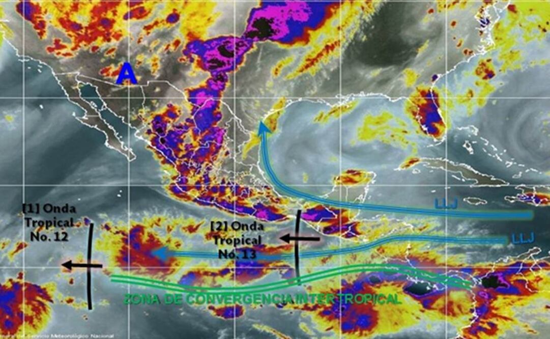 El SMN alertó sobre un canal de baja presión que se extenderá sobre norte, occidente y centro de México. Foto: Conagua