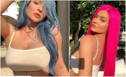 Kylie Jenner y su pelo multicolores en Coachella