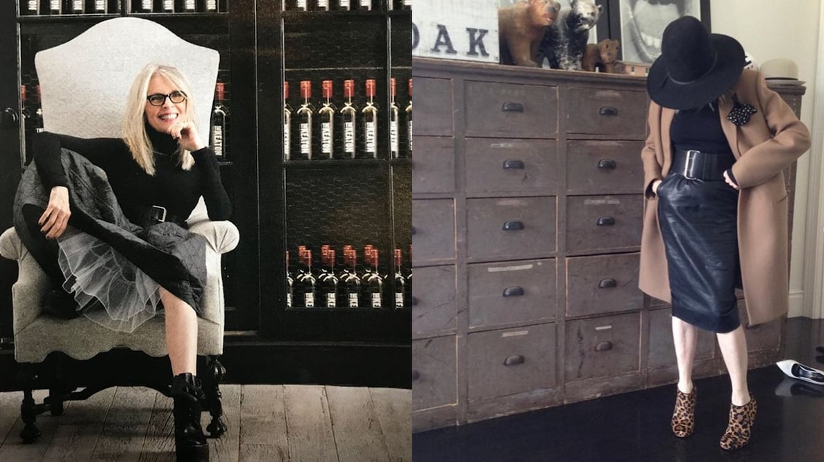 Para Diane Keaton el negro se ha vuelto su mejor amigo