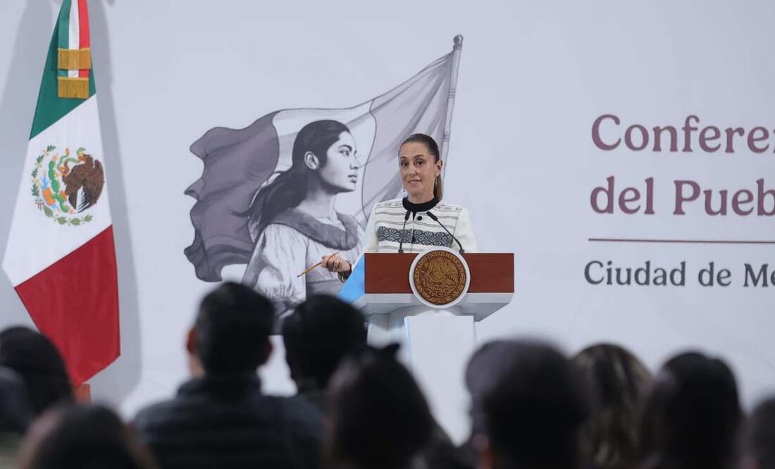 Conferencia mañanera de la presidenta Claudia Sheinbaum en el Palacio Nacional. Foto: Gabriel Pano / EL UNIVERSAL