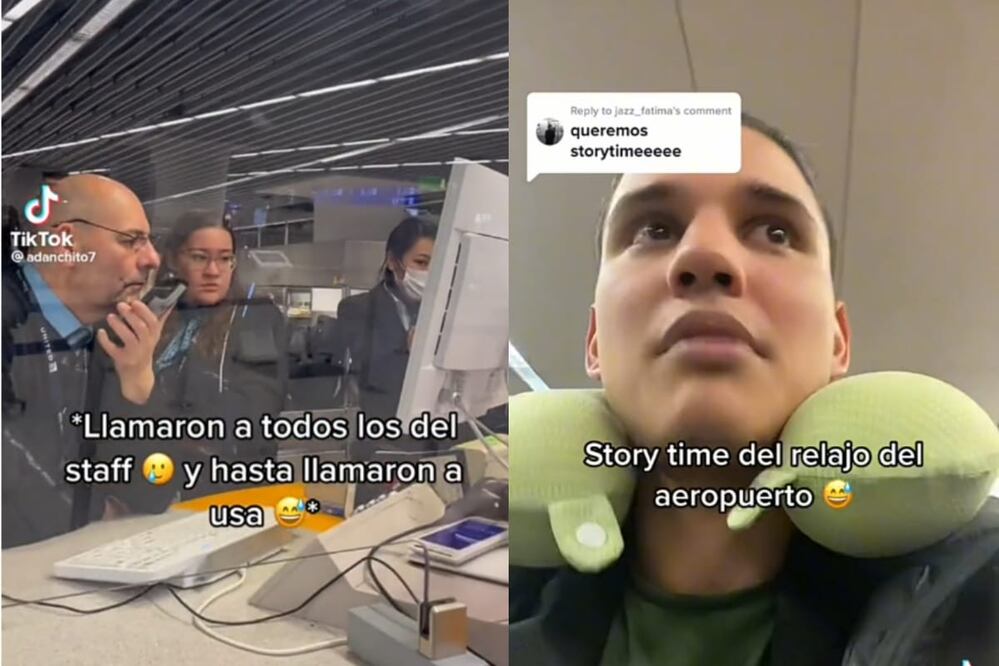 El joven deseaba volar desde Alemania, pero no pudo pasar tan fácil como esperaba. Foto: Captura de pantalla tomada de TikTok @adanchito7