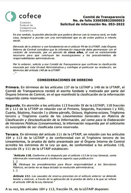 Denuncia la Cofece daño patrimonial y lo esconde