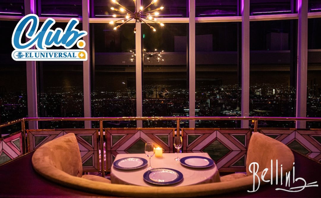 Bellini es el único restaurante giratorio en la Ciudad de México y, con Club EL UNIVERSAL, puedes obtener 50% de descuento en tu cuenta.  |  Imagen: Página web Bellini