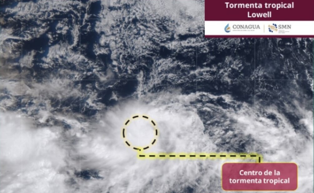 Tormenta Tropical Lowell. Foto: X @conagua_clima