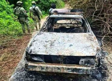Hallan cuatro cuerpos calcinados en Ayutla, Guerrero; estaban dentro de un vehículo incendiado