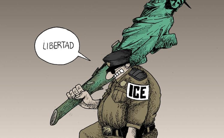 Indocumentados. Cartón: KEMCHS