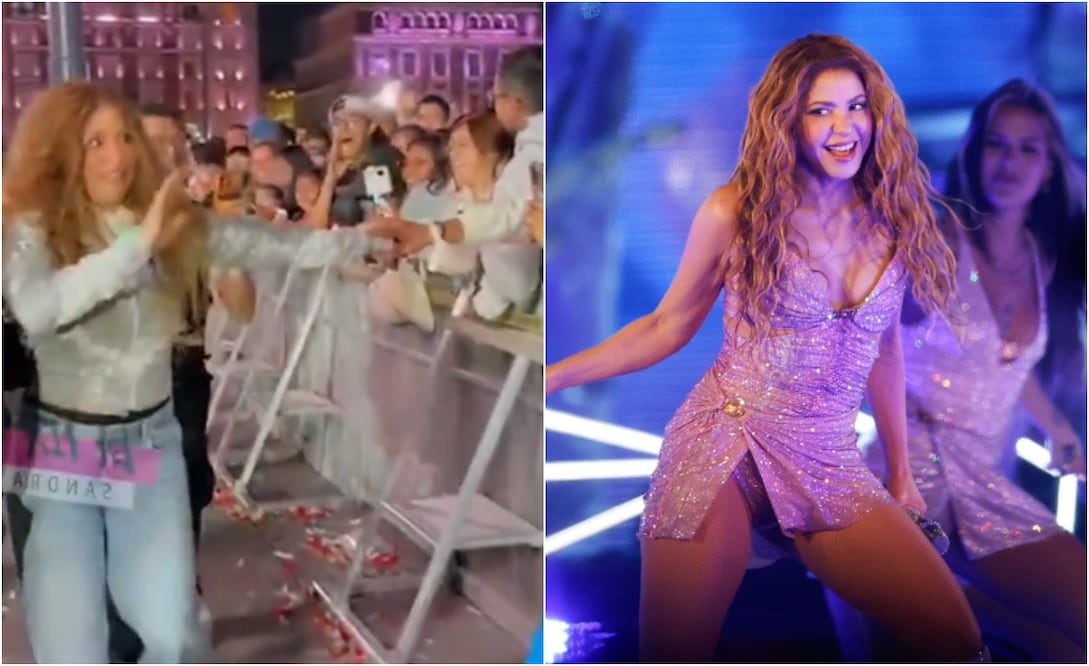 Shakibecca, imitadora de Shakira, asiste al Zócalo de la CDMX para presenciar el concierto de "la Loba".
Fotos: X y Diego Simón Sánchez / EL UNIVERSAL