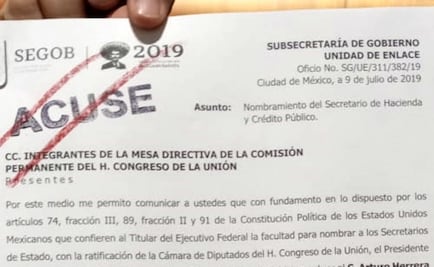 Llega al Senado nombramiento de Arturo Herrera como secretario de Hacienda