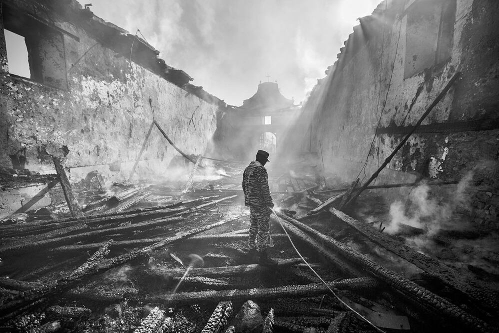 Un día después del incendio, el fotógrafo Enrique Granados pudo documentar la tragedia. Foto: Cortesía Enrique Granados.