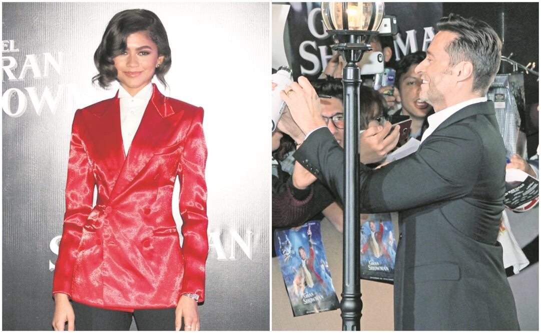 Zendaya, con su saco rojo, provocó los silbidos de los caballeros. El australiano firmó posters y muñecos de sus películas. (FOTO: ARCHIVO EL UNIVERSAL)