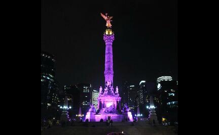 CDMX se ilumina de morado por Día de la Mujer