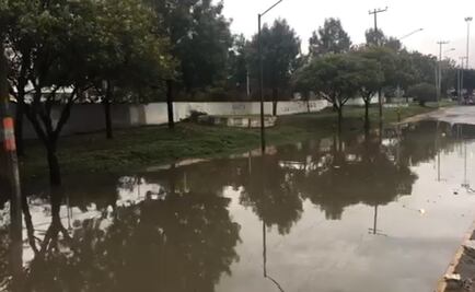 Se inunda avenida Gran Canal tras lluvias de anoche