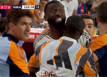 Antonio Rüdiger explota en la Copa del Rey; intentó agredir al árbitro