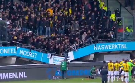 Tribuna se desploma en un estadio de Países Bajos mientras los aficionados festejaban