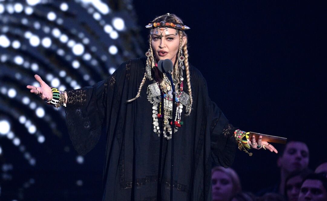Madonna honró la memoria de Aretha Franklin en los MTV Video Music Awards. Foto: Chris Pizzello/Invision/AP