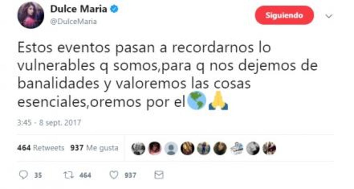 Famosos envían oraciones tras sismo en México