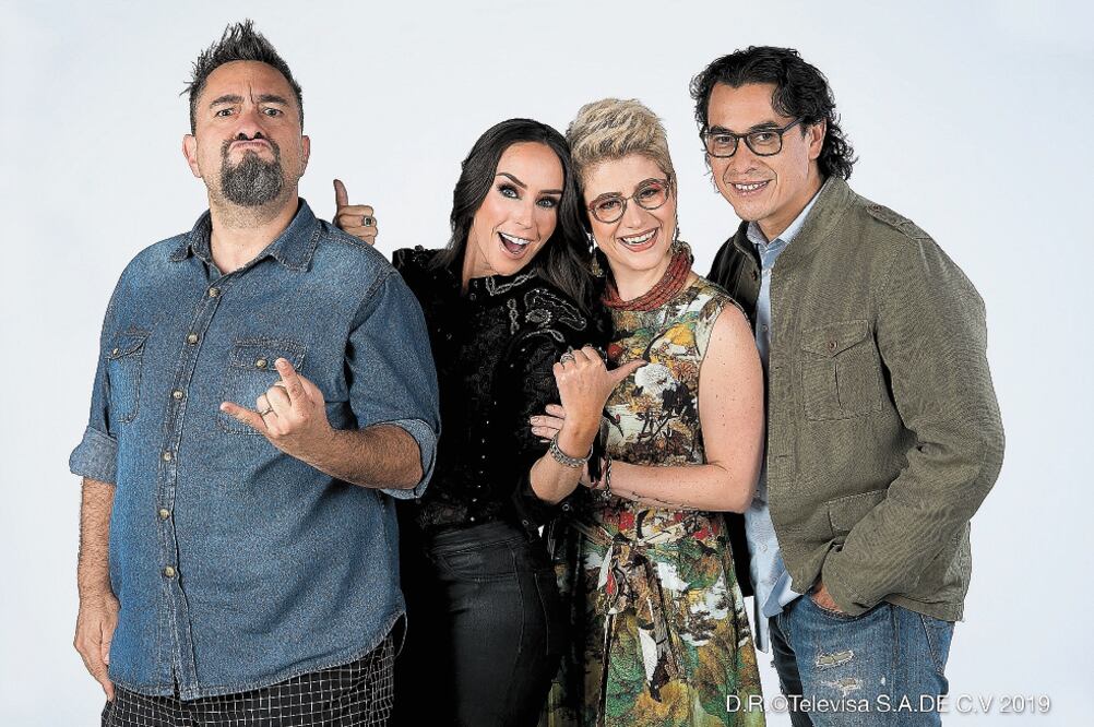 Carlos Gaytán, Inés Gómez Mont, Belén Alonso y Antonio de Livier. Foto/TELEVISA
