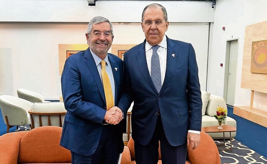 El canciller Juan Ramón de la Fuente se reunió con Serguéi Lavrov, su colega ruso. Foto: Especial